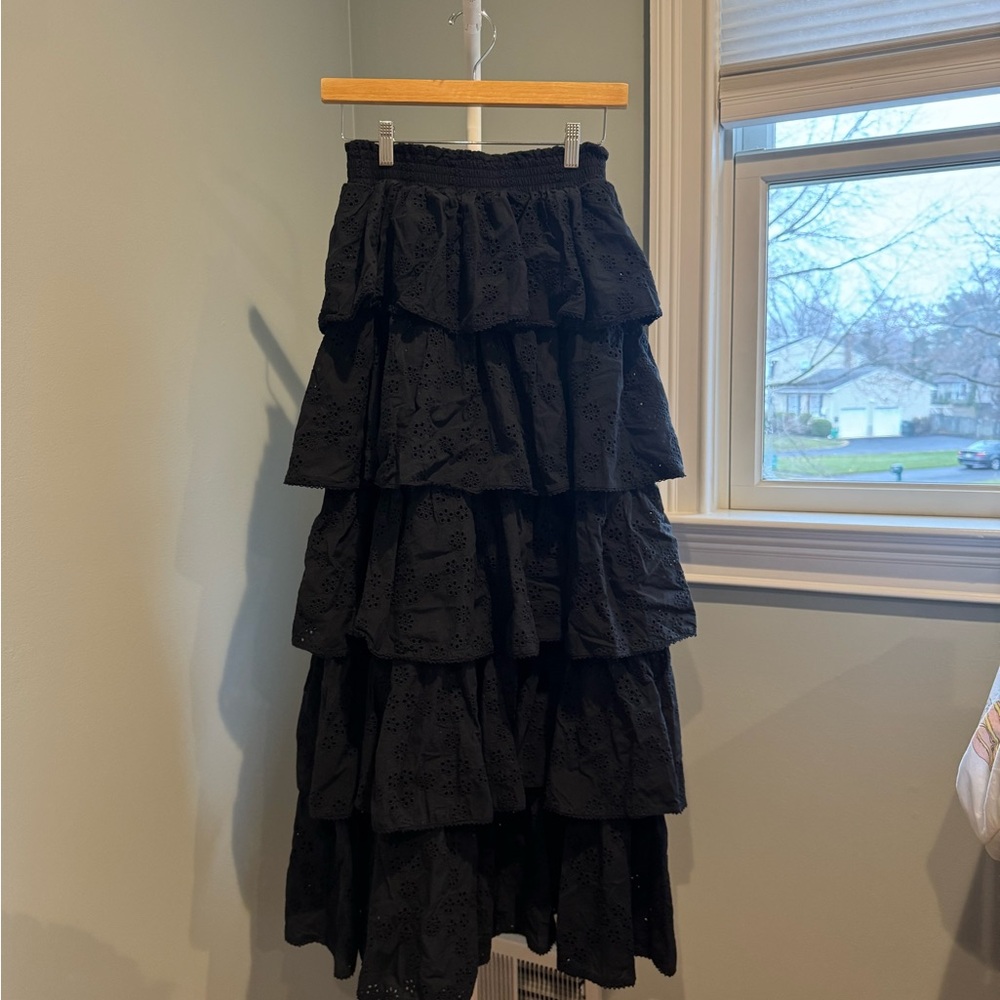 Hill House Black Noemie Maxi Skirt and top